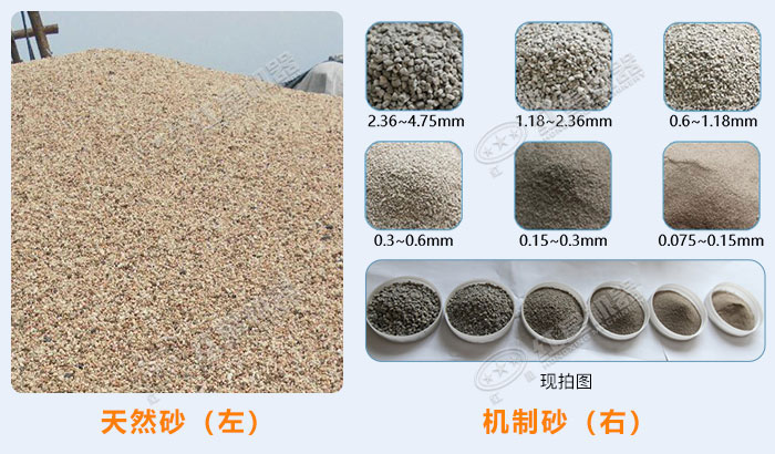 不同規(guī)格的水洗機制砂